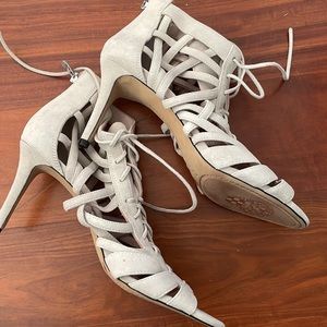 Vince Camuto Nonzia Grey Suede High Heels Sandal Size 10
